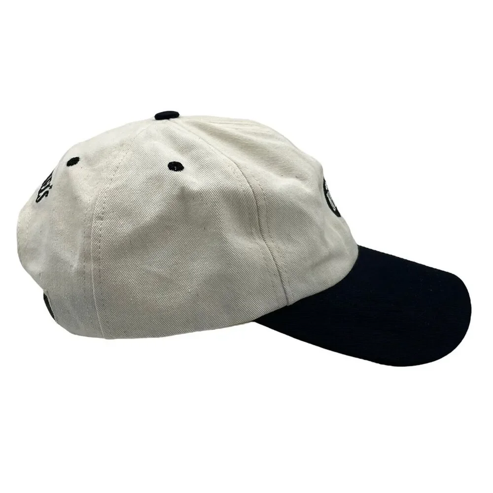 Jack Daniels Old No. 7 Hat White with Black Brim Adjustable